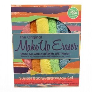 The Original MakeUp Eraser Sunset Boulevard 7 Day Set with Laundry Bag NWB